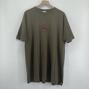 Vintage Disney T Shirt Its A Small World Bear S/M Oversized Olive 90s USA‎ Rare